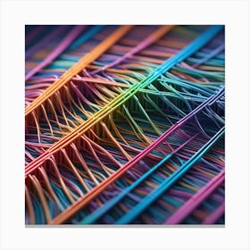 Abstract Image Of Colorful Wires Canvas Print