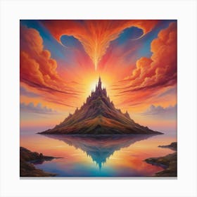 Heart Of The Mountain Paintings Art Print Canvas Print