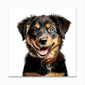 Black And Tan Dog Canvas Print