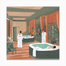 Spa Room Canvas Print