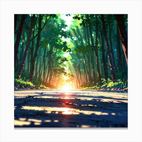 Road In The Forest Canvas Print