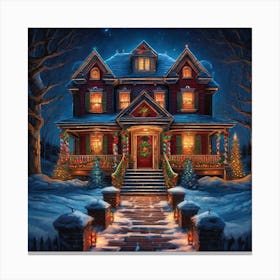 Christmas House 48 Canvas Print