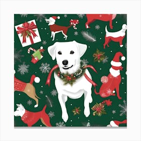 CHRISTMAS DOG PARTY Canvas Print