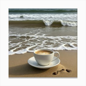 Coffee On The Beach 20 Canvas Print