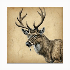 Deer Head 27 Canvas Print