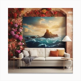 Sunset Over The Sea Canvas Print