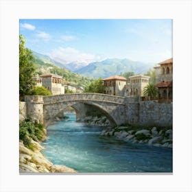 Bridge Over A River 3 Canvas Print