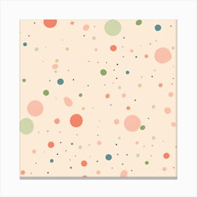 Pastel Polka Dots Canvas Print
