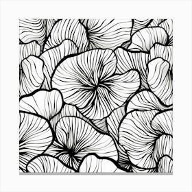 Black And White Seamless Pattern Canvas Print