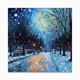 Night In The Park 1 Canvas Print