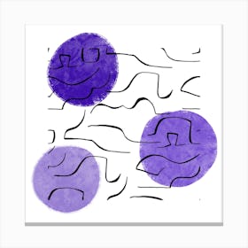Purple Circles Canvas Print