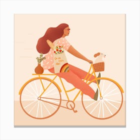 Bicycle Ride Square Canvas Print