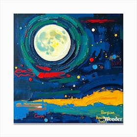 Moon And Stars 19 Canvas Print