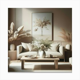 Neutral Living Room 3 Canvas Print