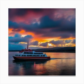 Sunset On A Ferry 24 Canvas Print