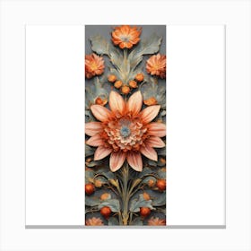 Flowers On A Wall Canvas Print