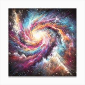 Chalk Pastel Galaxy 4 Canvas Print