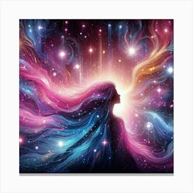 Woman In Space Canvas Print