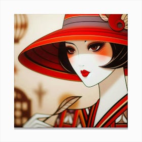 A woman from the 1920s or 1930s 1 Canvas Print