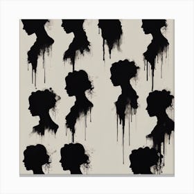 Silhouettes Of Women Canvas Print