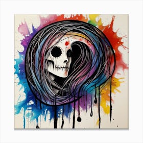 Day Of The Dead Skull Canvas Print