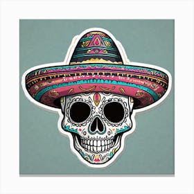 Day Of The Dead Skull 26 Canvas Print