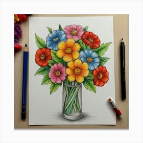 Bouquet Of Flowers Canvas Print