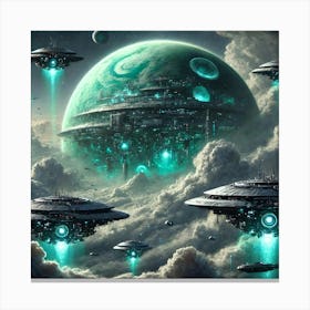 Uranian Vanguard The Evolution Masters Of The Atmosphere Canvas Print