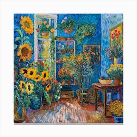 Van Gogh Style: The Florist's Corner Series Canvas Print