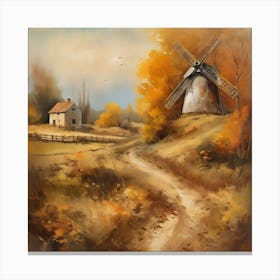 Vintage Oil Painting, Farmhouse Wall Decorations, Vintage Landscape, Printable Wall Art, Vintage Landscape Oil Painting.
20Windmills. Canvas Print