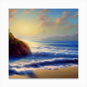 Sunset On The Beach Canvas Print