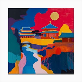 Abstract Travel Collection Beijing China 3 Canvas Print
