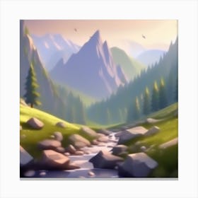 Landscape Painting 100 Canvas Print