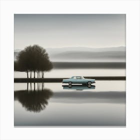 Car In Water 1 Canvas Print