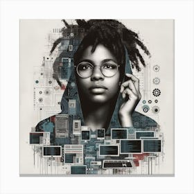 Girl With Dreadlocks Canvas Print