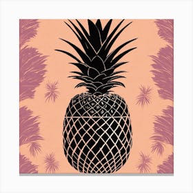 Pineapple - Pink Canvas Print