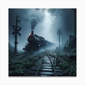 Train In The Forest 4 Canvas Print