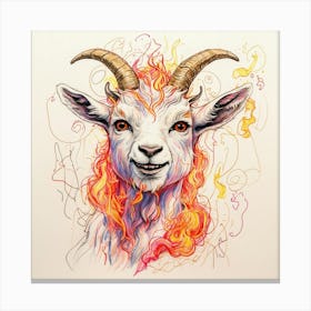 Goat Head 15 Canvas Print