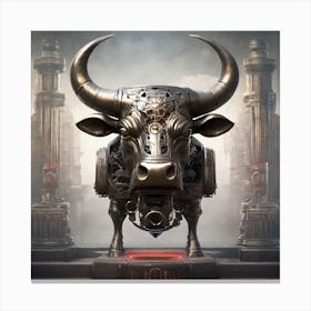 Bull Of Iron Canvas Print