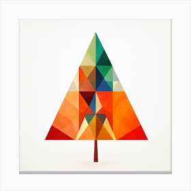 Geometric Christmas Tree 2 Canvas Print
