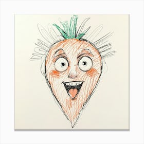 Carrot Face 2 Canvas Print