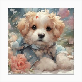 Poodle Puppy Canvas Print