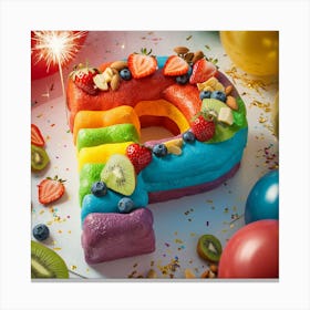 Rainbow Letter P Canvas Print