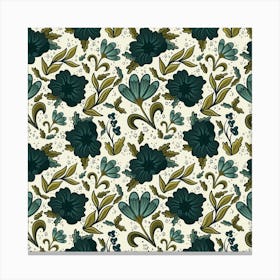 Gothic Floral Print Canvas Print