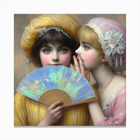 Two Girls Kissing 4 Canvas Print