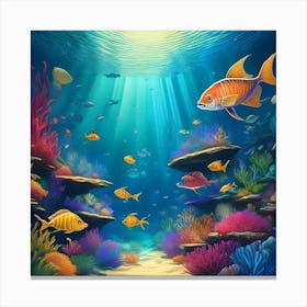 Underwater Seascape 3 Canvas Print