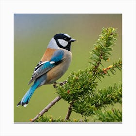 Tit on branch 52 Canvas Print