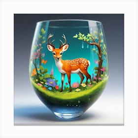 Deer In The Forest 3 Canvas Print