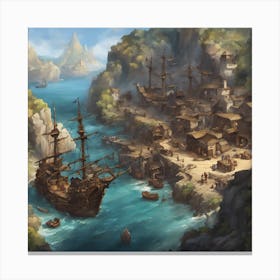 the pirates and the sea Canvas Print