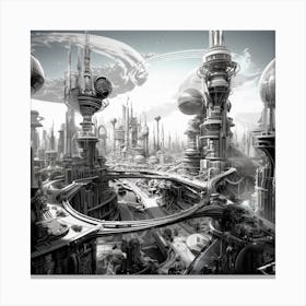 Futuristic City 35 Canvas Print